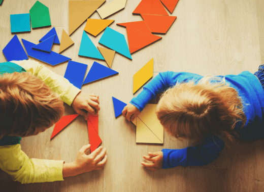 Kids playing with open-ended toys