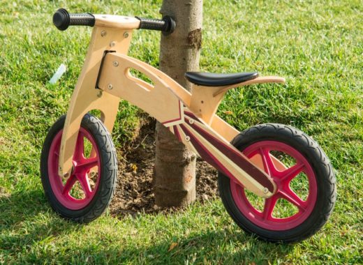 wooden balance bike