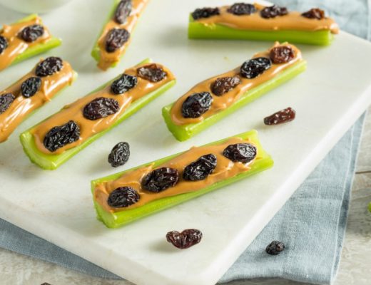 Ants on a log are a gluten free snack for kids