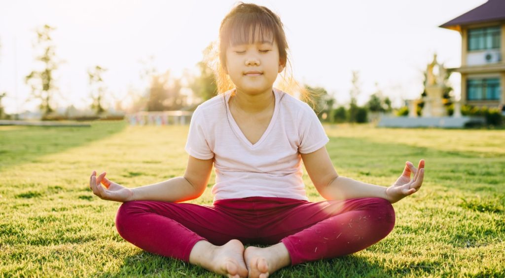 outdoor meditation activity for kids