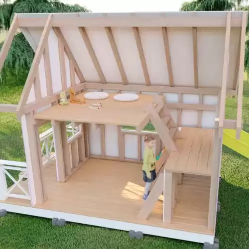 Linea Wooded Projects Multilevel Playhouse Plans