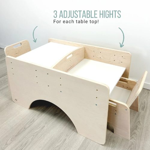 Montessori Table & Chair Set for 2 Kids