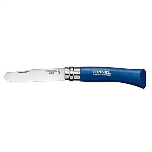 Opinel My First No.7 Stainless Steel Children s Folding Pocket Knife with Safety Rounded Tip, Painted Handles