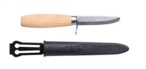 Morakniv Rookie Fixed Blade Safe Knife for Kids with Blunt Tip , Black