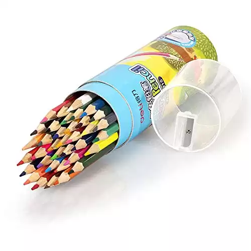 Colored Pencils with Built-in Sharpener