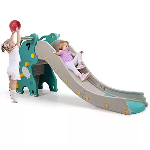 BABY JOY 3 in 1 Dinosaur Slide