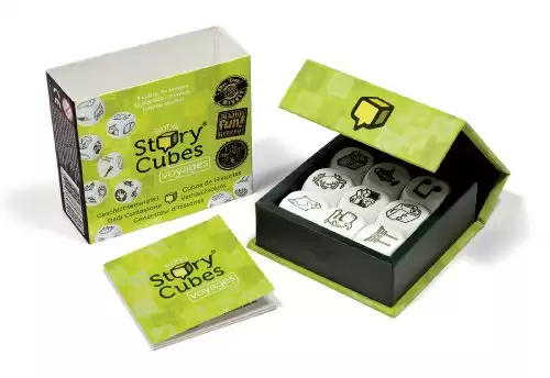 Rory's Story Cubes Voyages | Storytelling Game for Kids and Adults | Fun Family Game | Creative Kids Game | Ages 6 and up | 1+ Players | Average Playtime 10 Minutes | Made by Zygomatic