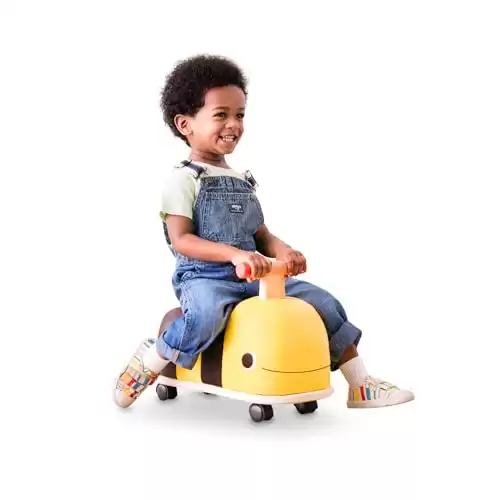 B. toys- Boom Buggy- Ride On- Wooden Ride On for Toddlers Handle & 4 Smooth Wheels Push & Roll Bee 18 Months +