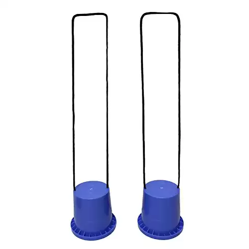 Get Out! Walking Bucket Stilts 2 Pack (Pair) Blue Stepper Balance Bucket Shoe Stilts Toy, Cup Walkers Can Stomper Cups