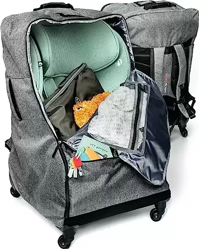 The Little Stork Car Seat Travel Bag with Wheels