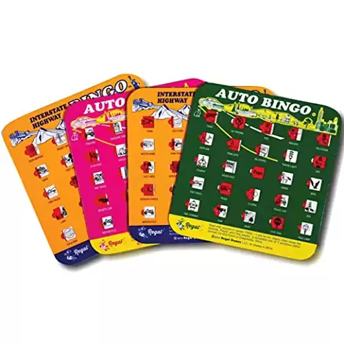 Regal Games - Original Travel Bingo & Scavenger Hunt Game Bundle - Bingo Cards & Hunt Game for Family Vacations, Car Rides, Road Trips - 2 Pack