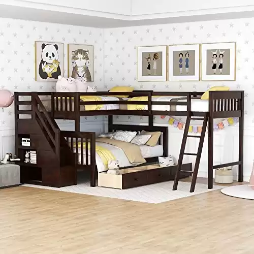 Bellemave L-Shape Bunk Beds