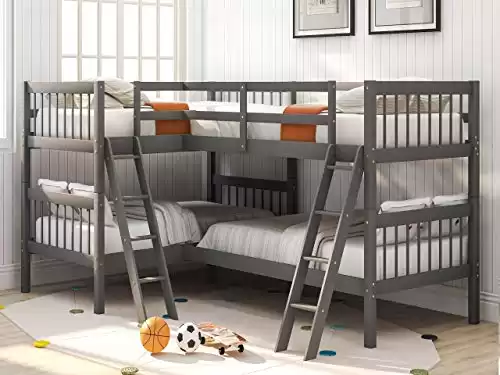 Harper & Bright Designs Quad Bunk Bed