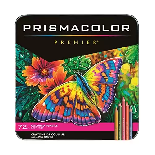 Prismacolor Colored Pencils, Premier Soft Core Pencils, Assorted, 72 Count