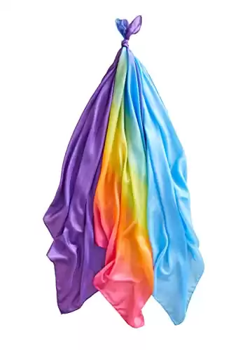 Sarah's Silks Set of 3 Playsilks | Rainbow, Sky Blue, and Purple