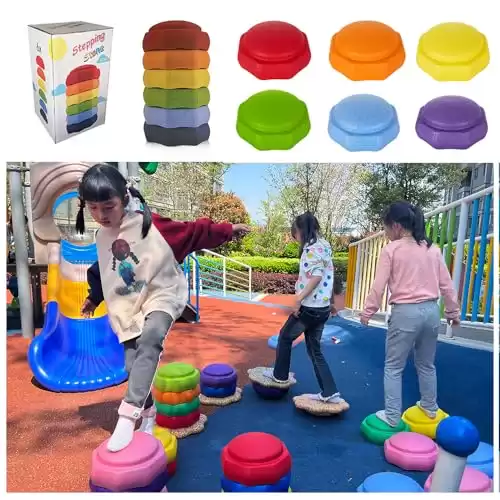 Balance Stepping Stones for Kids(6pcs/set),Kids Stepping Stones,Toddler Stepping Stones,Stepping Stones for Toddlers,Balance Stepping Stones Kids,Sensory Stepping Stones,Kids Stepping Stones Balance