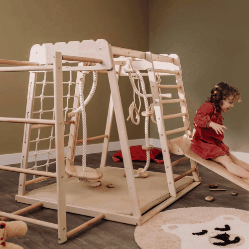Wood and Hearts Play Gym