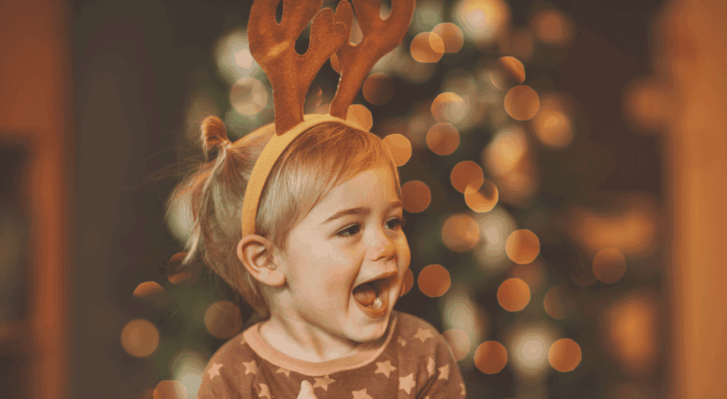Toddler at Christmas
