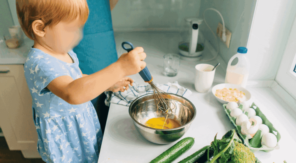 toddler baking