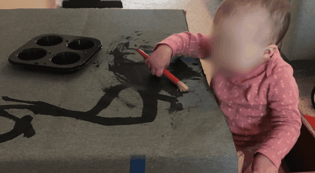 toddler water painting sensory play