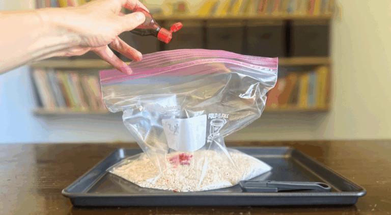 How to Dye Rice for a Sensory Bin - Kids Who Play