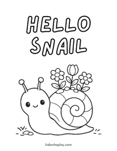 snail coloring page