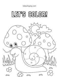 Snail Coloring Book Page