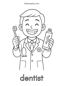dentist coloring page
