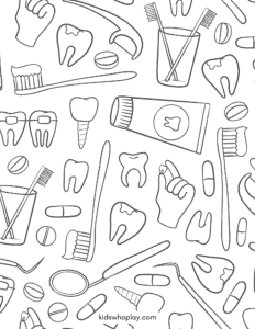 dental coloring page