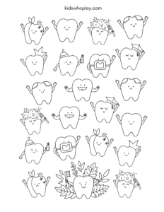 teeth coloring page