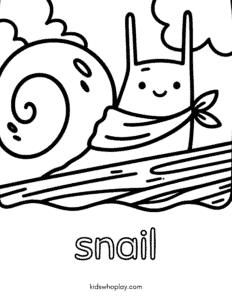 snail coloring sheet
