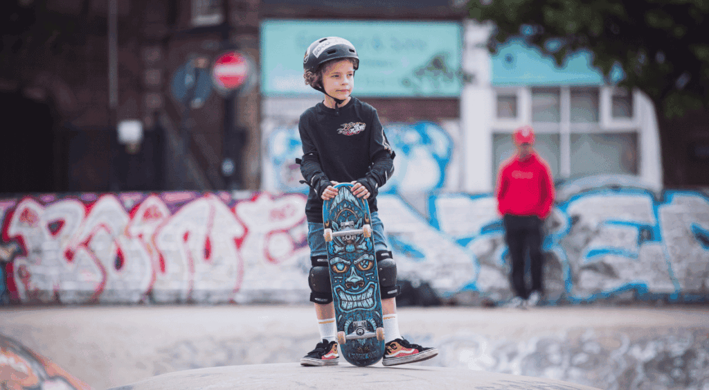 kid skateboarding