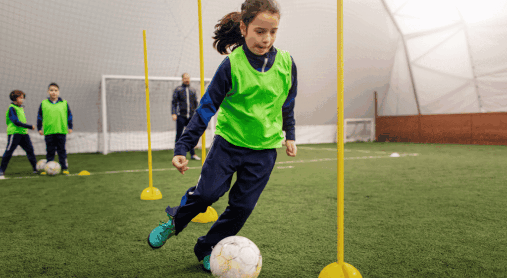 kid playing soccer
