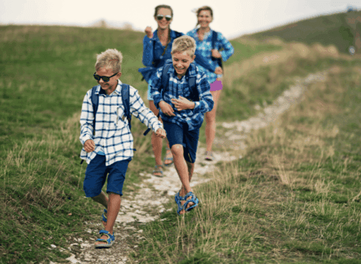 family hiking