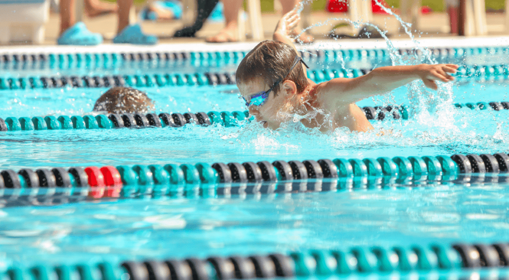 kid swimming