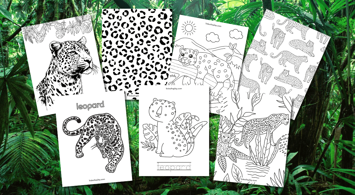 leopard coloring pages for kids