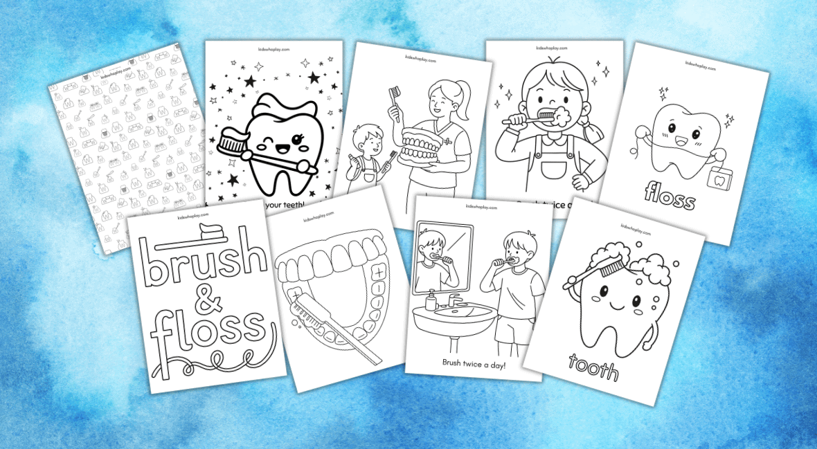 dental coloring pages for kids