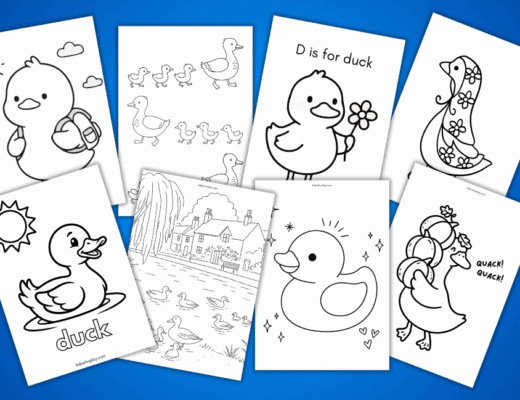 duck coloring pages for kids