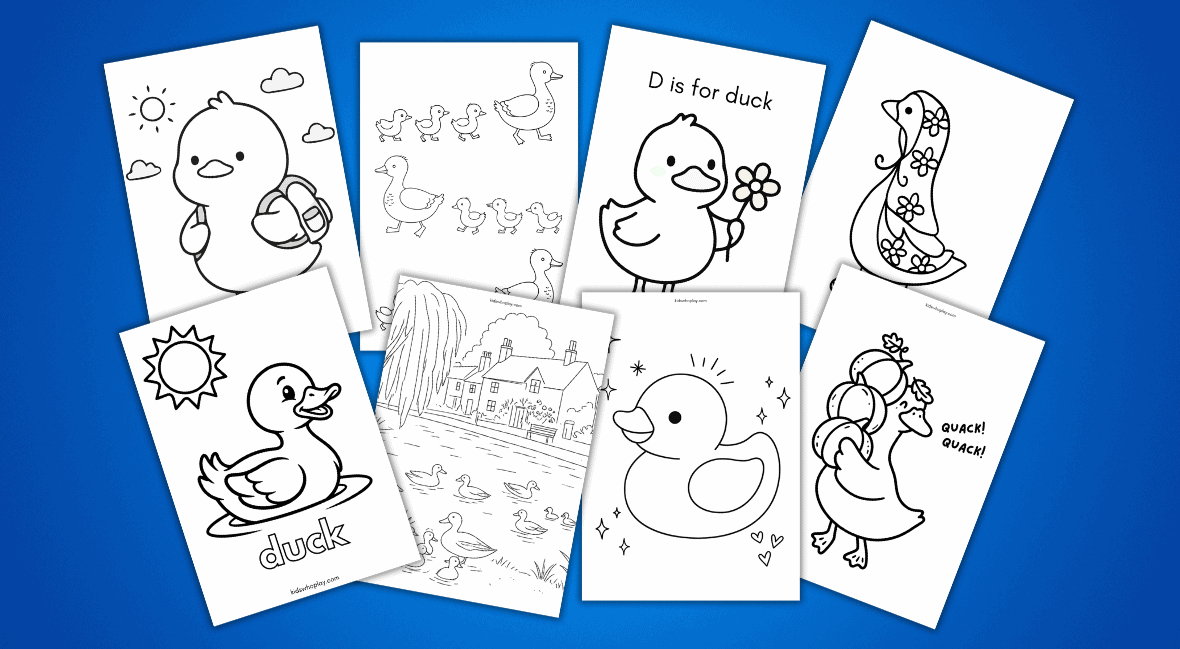 duck coloring pages for kids