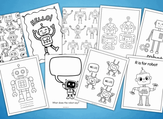 robot coloring pages for kids
