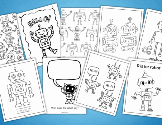 robot coloring pages for kids