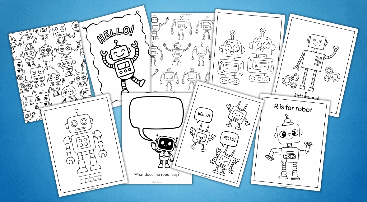 robot coloring pages for kids
