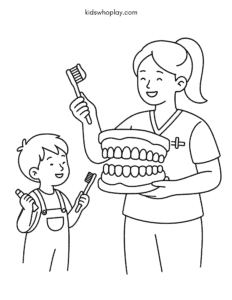 dentist coloring page