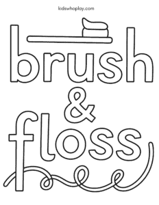 oral hygiene coloring page