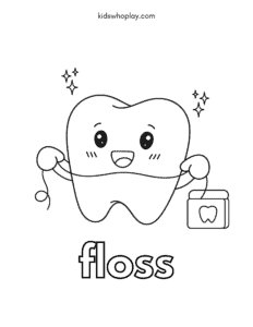 tooth coloring page