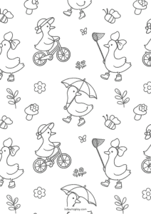 duck coloring sheet