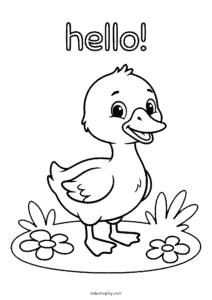 duck coloring page