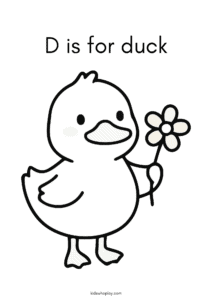 d is for duck worksheet