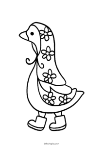 simple bird coloring page