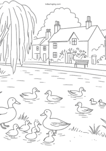 duck coloring sheet